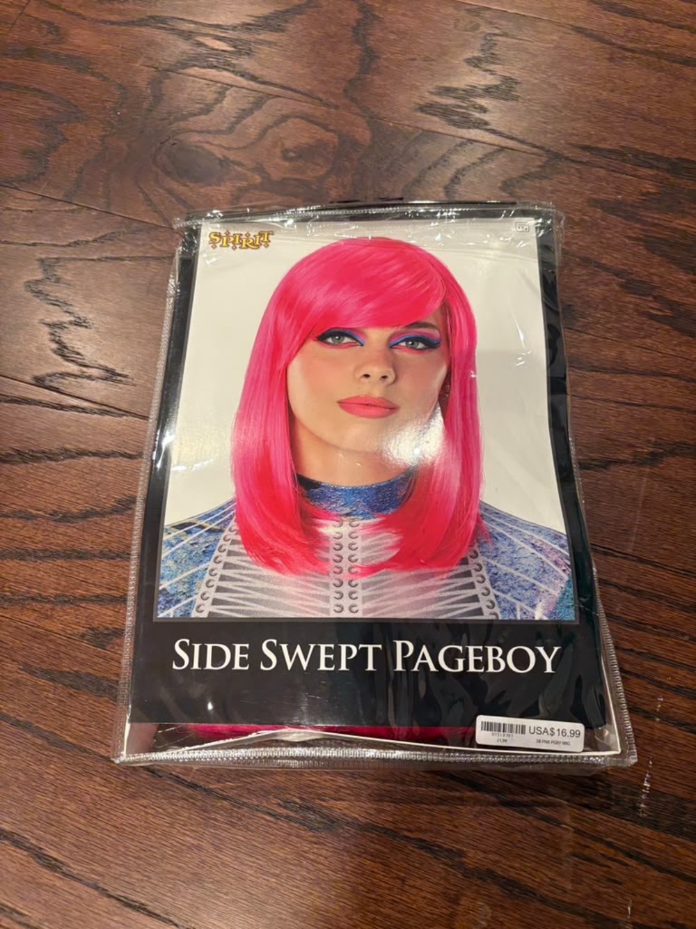 Spirit Bright Pink Side Swept Pageboy Wig